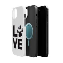 DistinctInk ToughCase for Apple iPhone, Compatible with MagSafe Charging - Love - Dog Paw