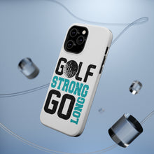 DistinctInk ToughCase for Apple iPhone, Compatible with MagSafe Charging - Golf Strong Go Long