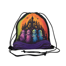 DistinctInk Drawstring Bag Backpack with Discover Your True Path Design for Halloween  LGBTQ+ Pride