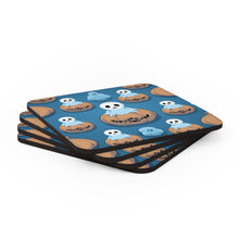 DistinctInk (Set of 4) Corkwood Coasters with Ghost Skeleton Pumpkin PatternDesign for Halloween
