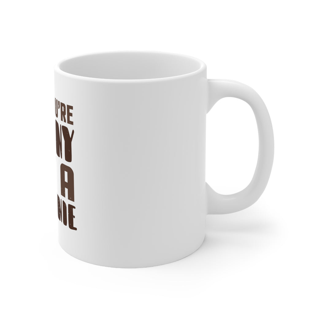 Glossy White Coffee / Tea Mug - When You're Downy Eat a Brownie, view 3