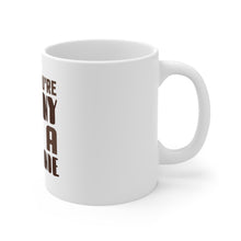 DistinctInk Glossy White Coffee / Tea Mug - When You're Downy Eat a Brownie