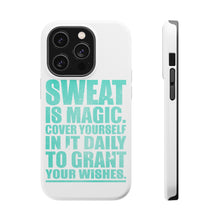 DistinctInk ToughCase for Apple iPhone, Compatible with MagSafe Charging - Sweat is Magic Cover Yourself Daily Grand Wishes