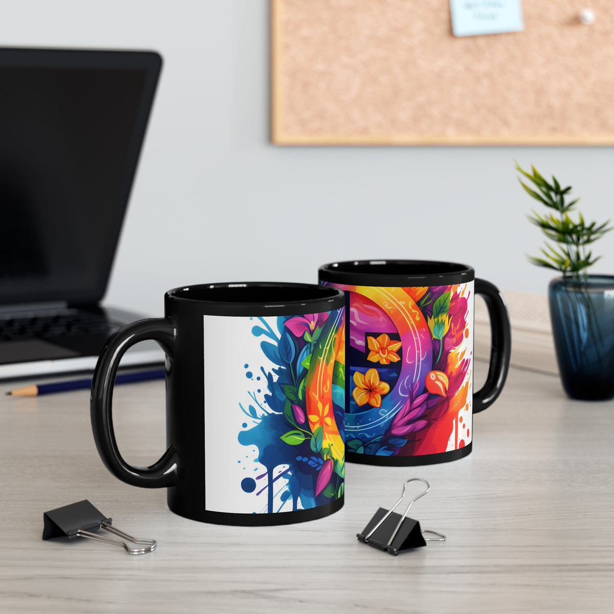 Black Coffee Mug - The Road to Fulfillment for LGBTQ+ Pride, view 5