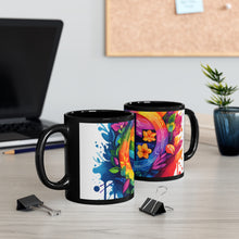 DistinctInk Black Coffee Mug - The Road to Fulfillment for LGBTQ+ Pride