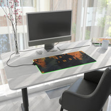 DistinctInk LED Gaming Mouse Pad with Spooky Trick or Treating Design for Halloween