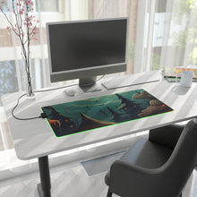 DistinctInk LED Gaming Mouse Pad with Trick or Treat Fun Design for Halloween