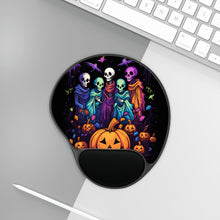 DistinctInk Mouse Pad with Wrist Rest  with "Mindful Connections" Design for Halloween  LGBTQ+ Pride