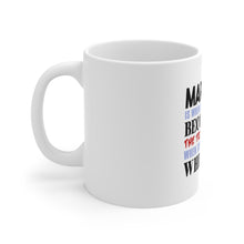 DistinctInk Glossy White Coffee / Tea Mug - Marriage Trouble Starts