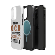 DistinctInk ToughCase for Apple iPhone, Compatible with MagSafe Charging - OCD Obsessive Chocolate Disorder