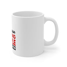 DistinctInk Glossy White Coffee / Tea Mug - I Bake Because Punching People is Frowned Upon