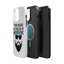 DistinctInk ToughCase for Apple iPhone, Compatible with MagSafe Charging - This Beard is Fueled by Moonshine