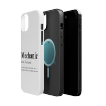 DistinctInk ToughCase for Apple iPhone, Compatible with MagSafe Charging - Mechanic Definition Hide the Extra Parts