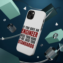 DistinctInk ToughCase for Apple iPhone, Compatible with MagSafe Charging - Date Engineer or Raise Your Standards