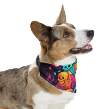 DistinctInk Adjustable Pet Banana Collar with The Joy of Connecting Design for Halloween LGBTQ+ Pride