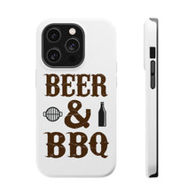 DistinctInk ToughCase for Apple iPhone, Compatible with MagSafe Charging - Beer & Barbecue BBQ