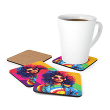 DistinctInk (Set of 4) Corkwood Coasters with Living a Full Life Design for LGBTQ+ Pride