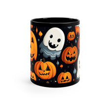 DistinctInk Black Coffee Mug - Spooky Halloween Night for Halloween