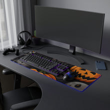 DistinctInk LED Gaming Mouse Pad with Haunted Harvest Time Design for Halloween