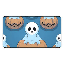 DistinctInk Desk Mat with Ghost Skeleton Pumpkin Pattern Design for Halloween