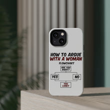 DistinctInk ToughCase for Apple iPhone, Compatible with MagSafe Charging - How To Argue With a Woman Flowchart