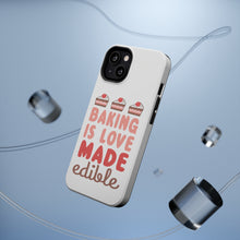 DistinctInk ToughCase for Apple iPhone, Compatible with MagSafe Charging - Baking is Love Made Edible