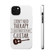 DistinctInk ToughCase for Apple iPhone, Compatible with MagSafe Charging - Don't Need Therapy Need to Play Guitar