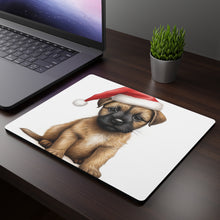DistinctInk Mouse Pad - 1/4" Foam Rubber - Border Terrier Puppy Drawing