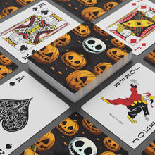 DistinctInk Playing / Poker Cards with Ghastly Skeleton Pumpkins Design for Halloween