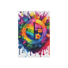 DistinctInk Garden & House Banner Flag with The Road to Fulfillment Design for LGBTQ+ Pride