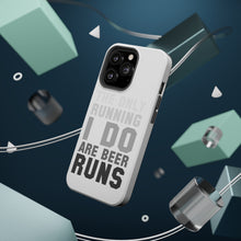 DistinctInk ToughCase for Apple iPhone, Compatible with MagSafe Charging - The Only Running I Do Are Beer Runs