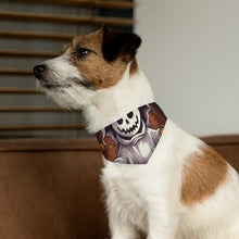 DistinctInk Adjustable Pet Banana Collar with Trick or Treat Ghost-O-Lantern Design for Halloween