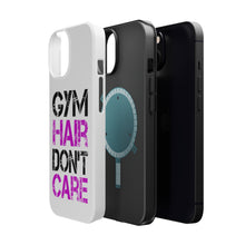 DistinctInk ToughCase for Apple iPhone, Compatible with MagSafe Charging - Gym Hair Don't Care