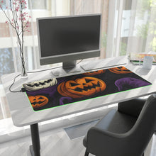 DistinctInk LED Gaming Mouse Pad with "Halloween Haunts and Pumpkin Pals" Design for Halloween