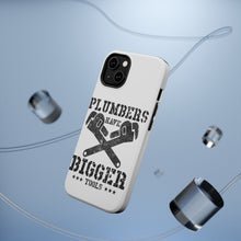 DistinctInk ToughCase for Apple iPhone, Compatible with MagSafe Charging - Plumbers Have Bigger Tools