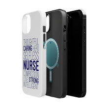 DistinctInk ToughCase for Apple iPhone, Compatible with MagSafe Charging - Thoughtful Caring Hero Selfless Nurse