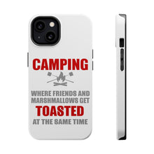 DistinctInk ToughCase for Apple iPhone, Compatible with MagSafe Charging - Camping - Friends & Marshmallows Get Toasted