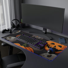 DistinctInk LED Gaming Mouse Pad with Haunted Harvest Time Design for Halloween