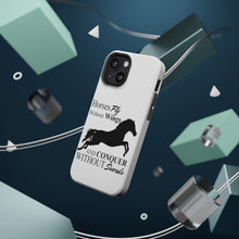 DistinctInk ToughCase for Apple iPhone, Compatible with MagSafe Charging - Horses Fly Without Wings
