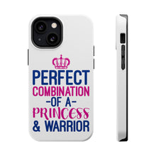 DistinctInk ToughCase for Apple iPhone, Compatible with MagSafe Charging - Perfect Combination of Princess & Warrior