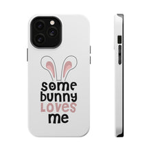 DistinctInk ToughCase for Apple iPhone, Compatible with MagSafe Charging - Some Bunny Loves Me - Rabbit