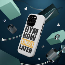 DistinctInk ToughCase for Apple iPhone, Compatible with MagSafe Charging - Gym Now Tacos Later