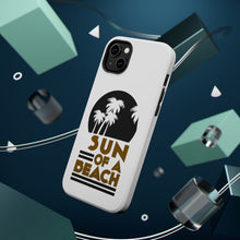 DistinctInk ToughCase for Apple iPhone, Compatible with MagSafe Charging - Sun of a Beach