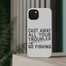 DistinctInk ToughCase for Apple iPhone, Compatible with MagSafe Charging - Cast Away All Your Troubles Go Fishing