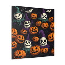DistinctInk Canvas Wall Art with "Halloween Haunts and Pumpkin Pals" for Halloween