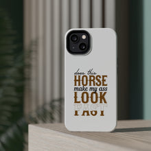 DistinctInk ToughCase for Apple iPhone, Compatible with MagSafe Charging - Horse Make My A$$ Look Fast