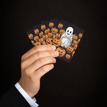 DistinctInk Playing / Poker Cards with Skeletal Ghostly Pumpkin Patch Design for Halloween