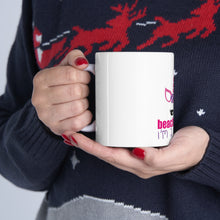DistinctInk Glossy White Coffee / Tea Mug - Beach Please I'm a Unicorn