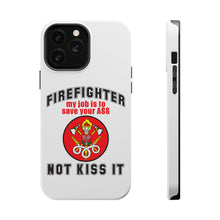 DistinctInk ToughCase for Apple iPhone, Compatible with MagSafe Charging - Firefighter - Job is to Save You
