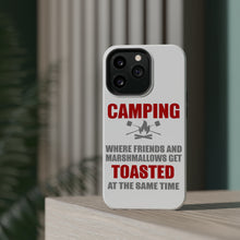 DistinctInk ToughCase for Apple iPhone, Compatible with MagSafe Charging - Camping - Friends & Marshmallows Get Toasted